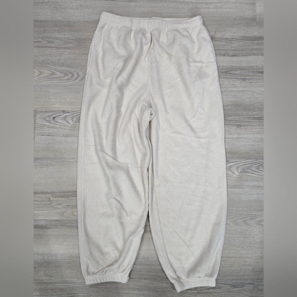 Cozy Women's Cream Fleece Sweatpants